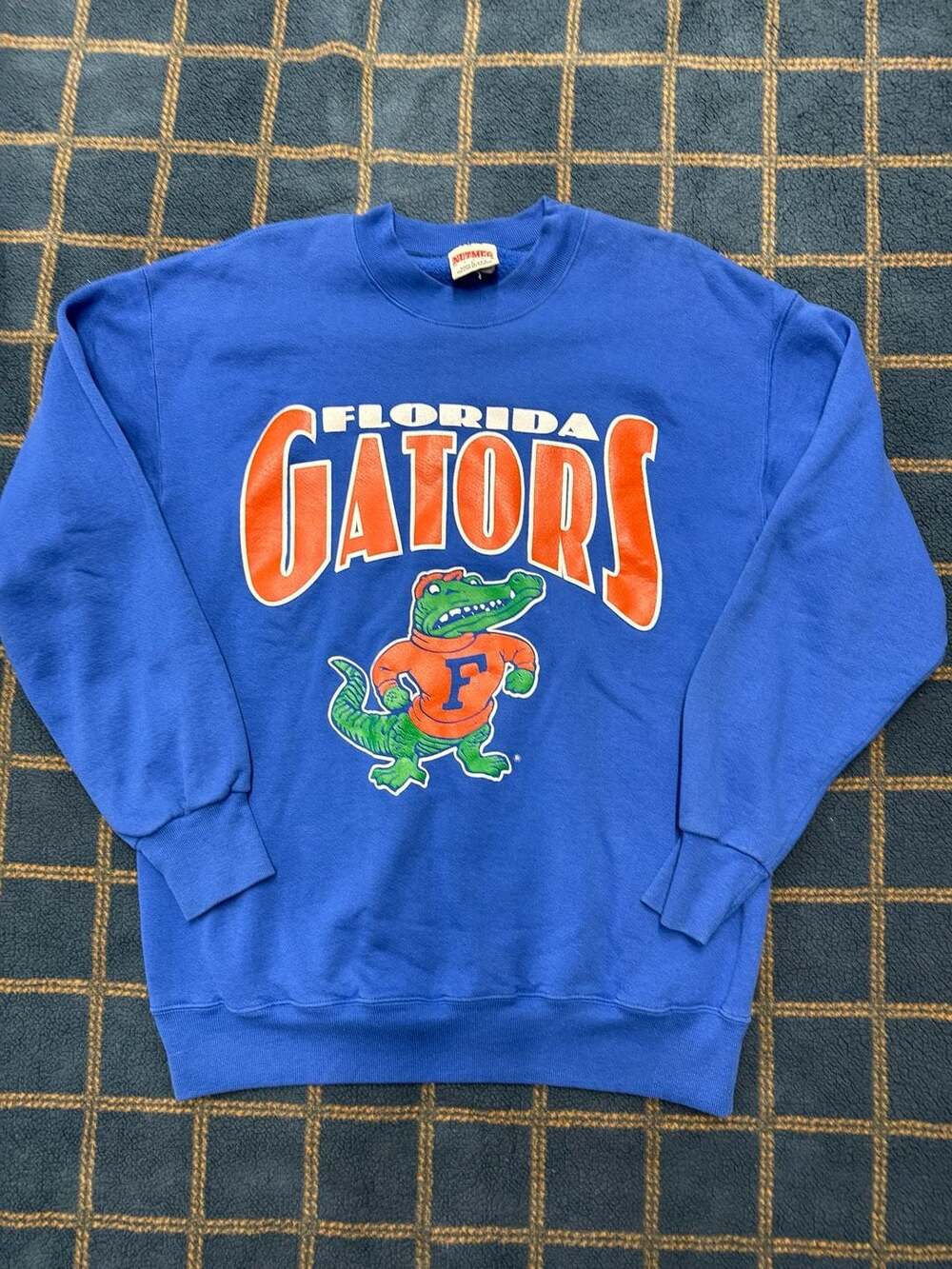 Nutmeg Mills Florida Gators Sweatshirt Size L Vintage Blue Crewneck